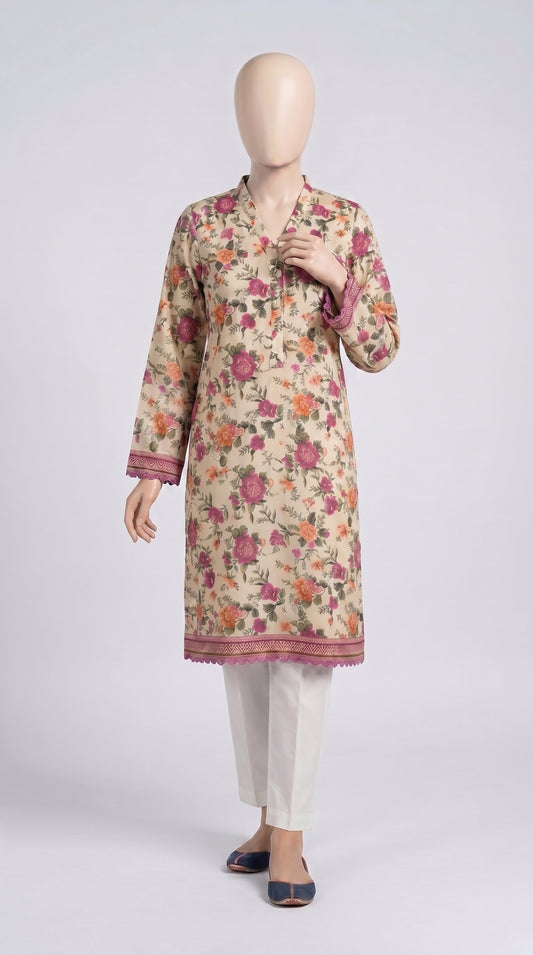 Antique Garden Floral Print Kurta — view 2