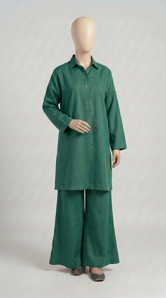 Green Lawn Solid Co-ord — view 2