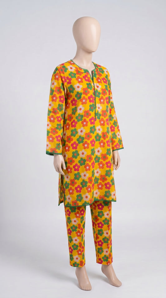 Marigold Retro Daisy Print Co-ord — view 2