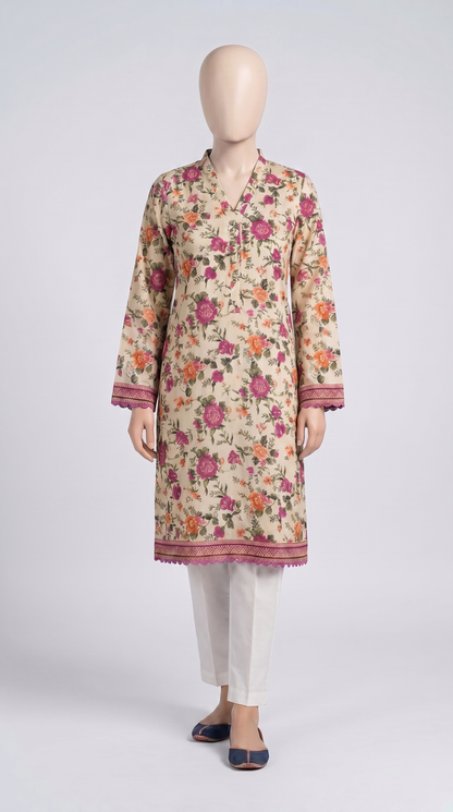 Antique Garden Floral Print Kurta — view 1