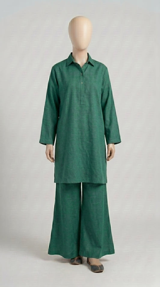 Green Lawn Solid Co-ord — view 1