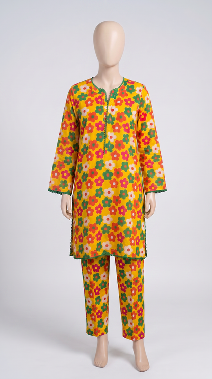 Marigold Retro Daisy Print Co-ord — view 1