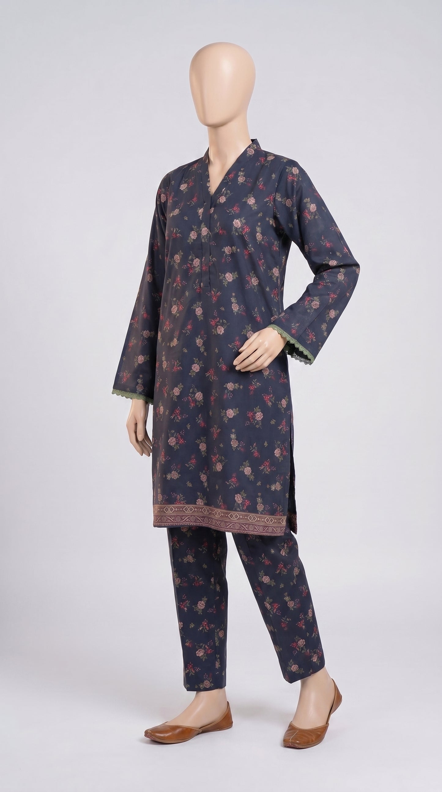 Midnight Rose Print Lawn Co-ord — view 3
