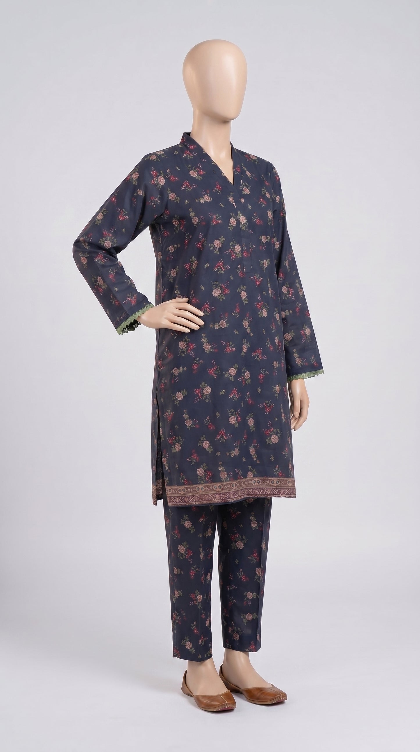Midnight Rose Print Lawn Co-ord — view 4