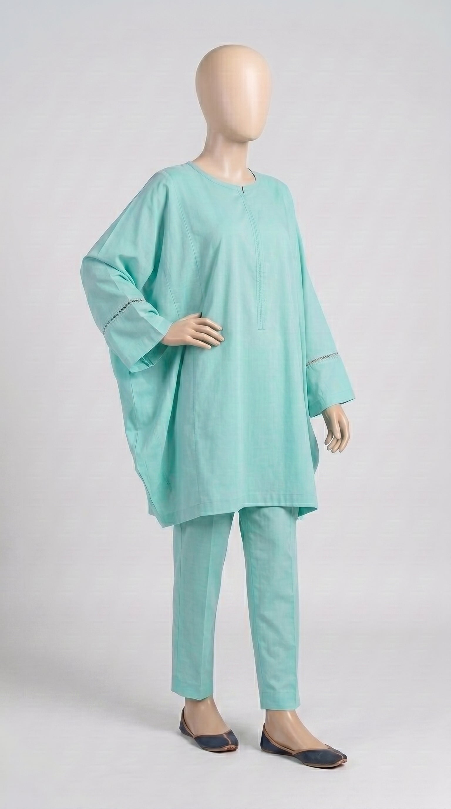 Mint Cord Kaftan Co-ord — view 2
