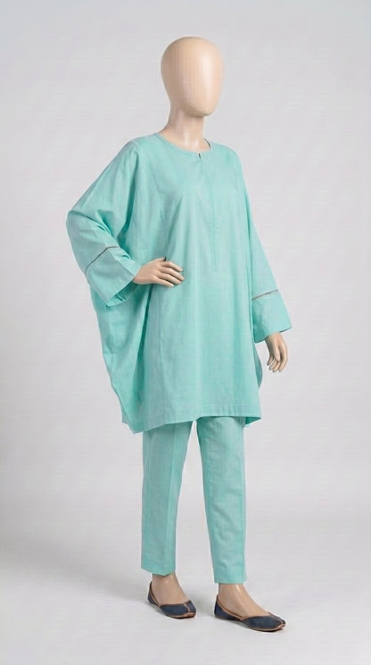 Mint Cord Kaftan Co-ord — view 2