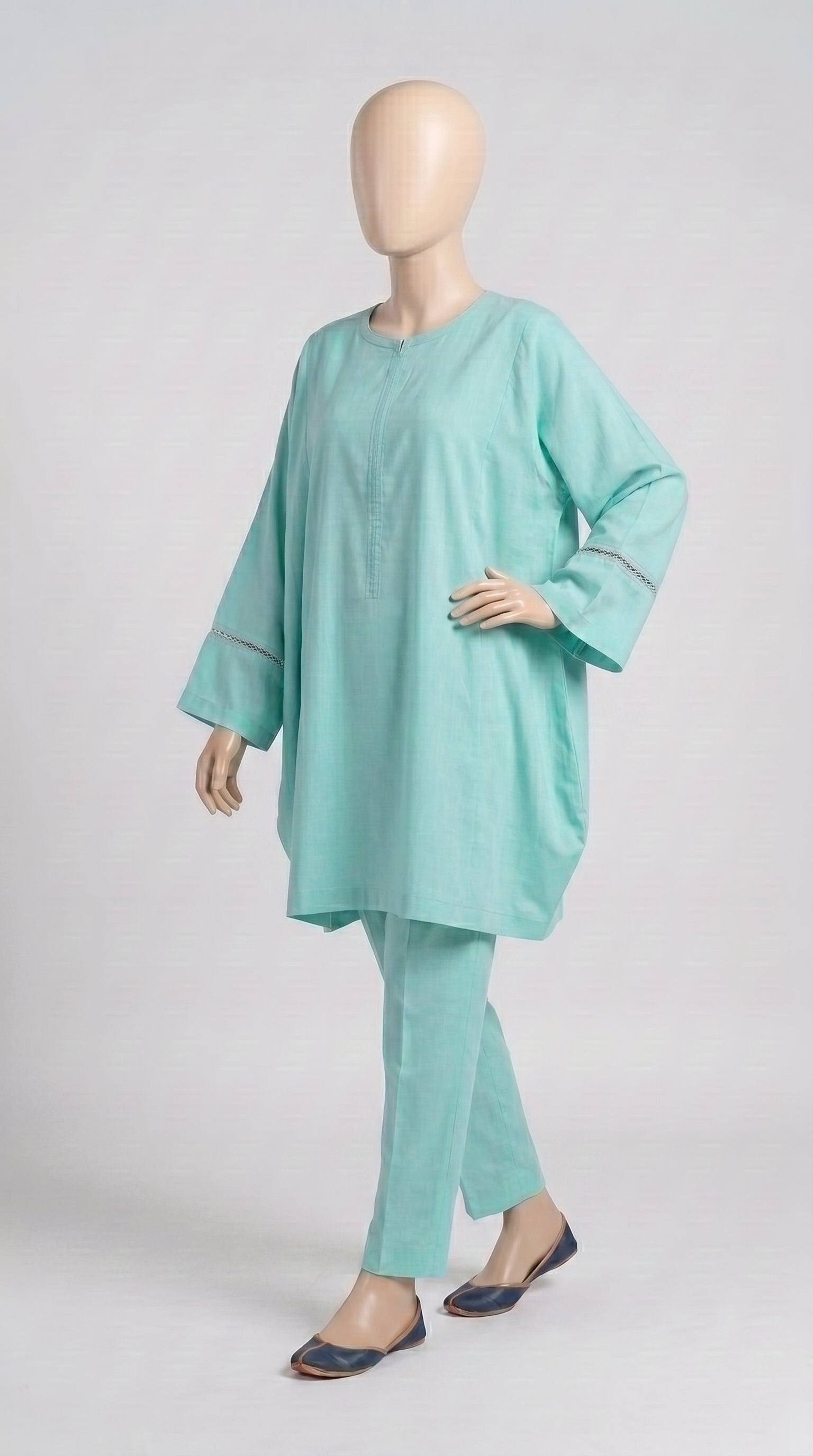 Mint Cord Kaftan Co-ord — view 3